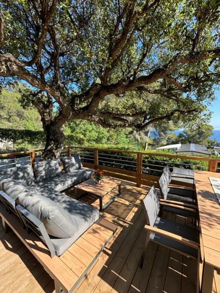Bungalow vue mer, jacuzzi, terrase, jardin