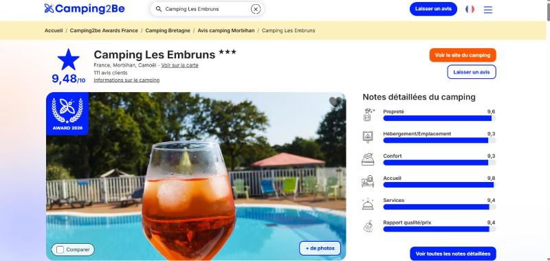 CAMPING LES EMBRUNS 3*