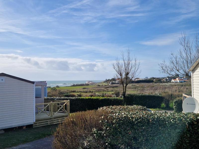 location mobil home neuf, vue mer, tout confort, 6 personnes