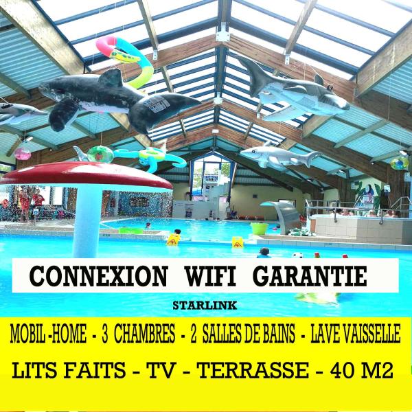 MH-6 PERS-3 CH-2 SDB-lave vaisselle-lave linge - WIFI GARANTIE - grande terrasse