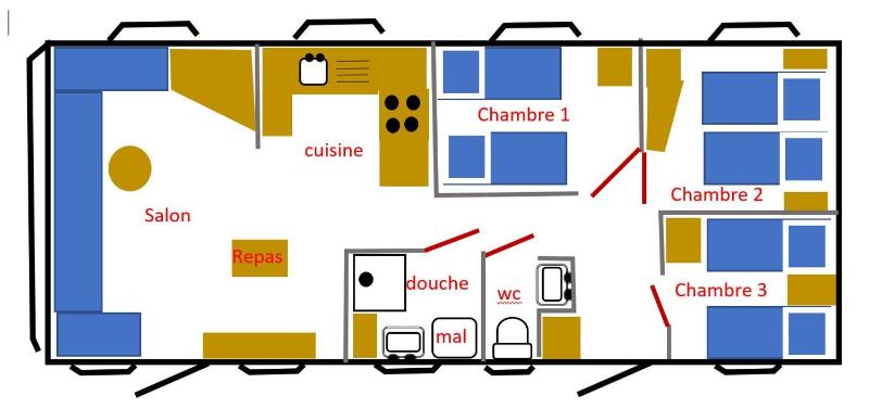 Mobil home 6 personnes