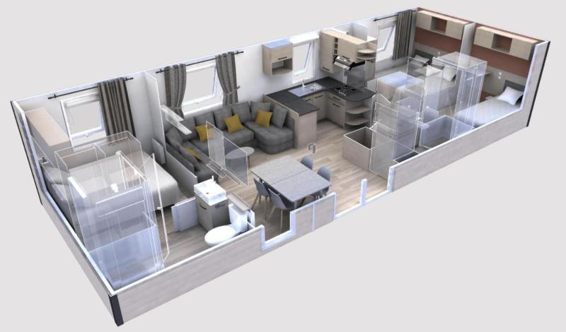 mobil home chaleureux et idyllique
