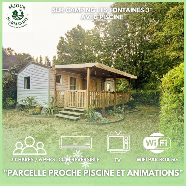 Mobilhome 3 chambres TV Wi-Fi proche piscine et animations, Paris Eure Gestion