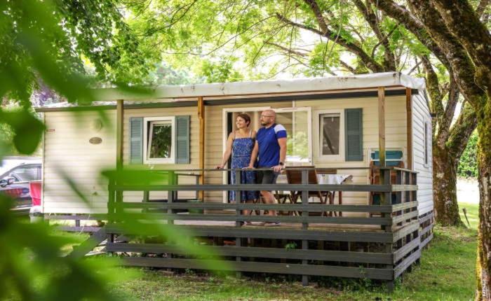 mobilhome terrasse ombragée 27m2