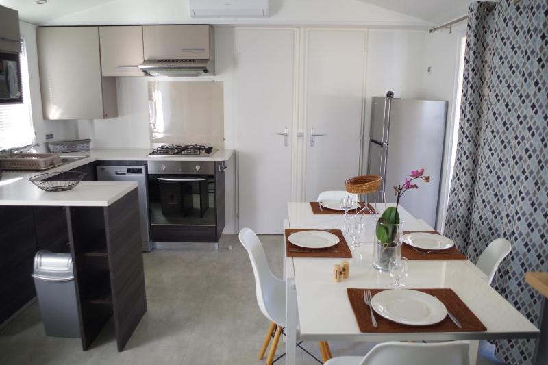 Lodge du Sangla Mobil Home premium Village Vacances 4 étoiles Lège Cap Ferret