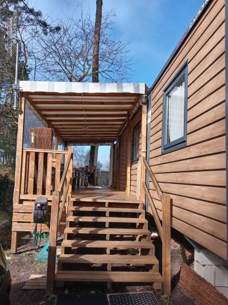 MH 558 SPACIOSA 2 chambres ET 1 salle de bain 45m2 2 terrasses avec vue sur foret dans camping 4étoiles