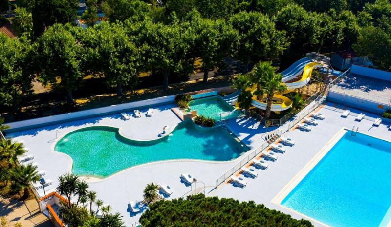 Mobil home 4 pers ombragé climatisé camping Marvilla parc AGDE
