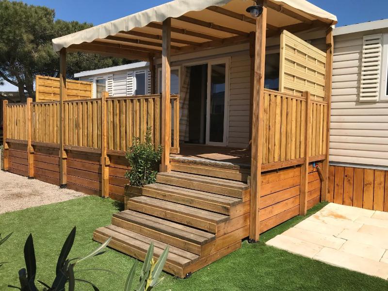 Mobil Home camping Mar Estang bord de plage