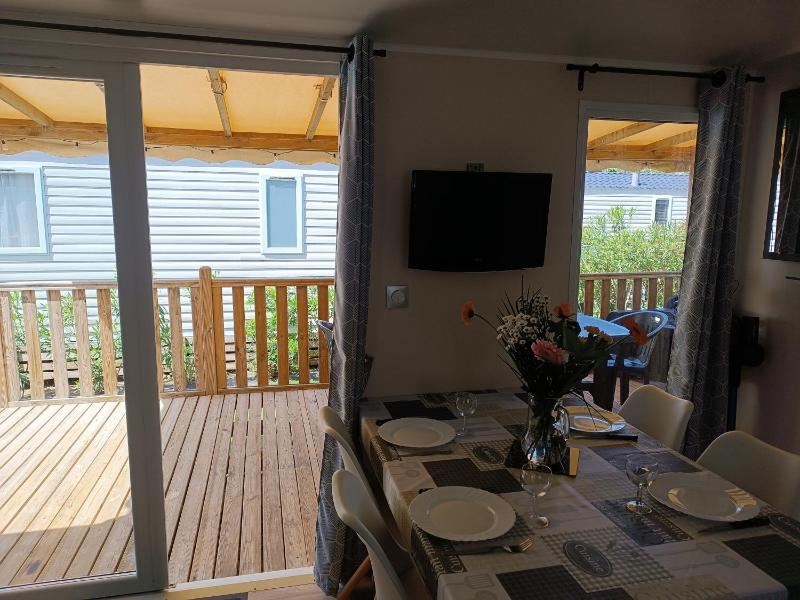 Mobil-home tout confort camping Mar Estang à Canet en roussillon