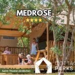 Terrasse ombragée à Saint Thomé avec famille dans le Cottage PARKS Medrose