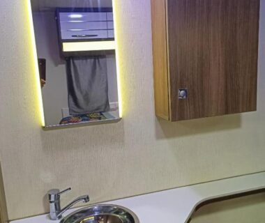 Coin lavabo dans le mobil-home Dodo mobile