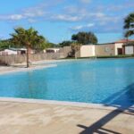 Piscine extérieure avec palmiers au camping El sol
