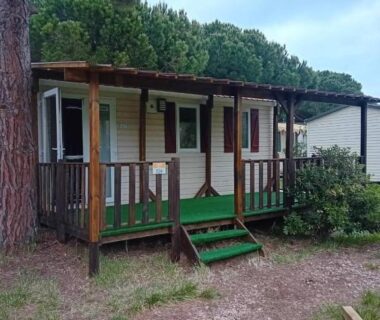 Mobil home sur pelouse au camping Loue mobil home 4-6 personnes Torreilles