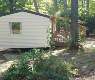Mobil-home avec terrasse dans les bois du camping MBIMBE AGNES