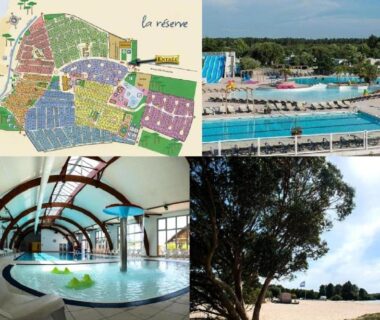 Lac avec piscine au MH 6-8p - tt équipé - WIFI inclus - camping 4e bord de lac