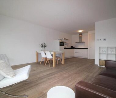 Salon et coin repas lumineux dans la MaisonBruyess M1