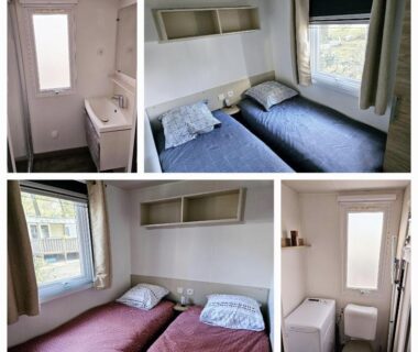 Intérieur de mobil-home avec chambres et sanitaires du Mhstbrevin109