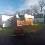 Terrasse en bois devant le mobil-home du Mobil Home 14