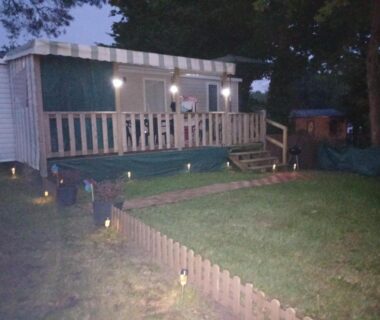 Terrasse couverte et jardin du Mobil-Home Cosy 4-6p Calme et Detente