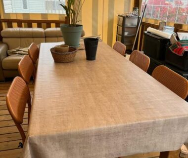 Terrasse couverte avec table et chaises du Mobil-home 5 personnes