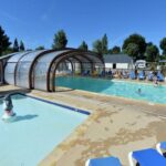 Piscine extérieure avec bassin enfant du Mobil home CARNAC