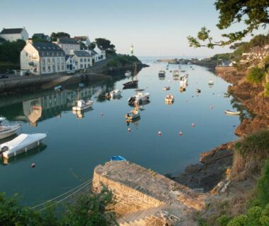 Port breton avec bateaux au Mobil home chaleureux finistère sud 2CH 4PERS