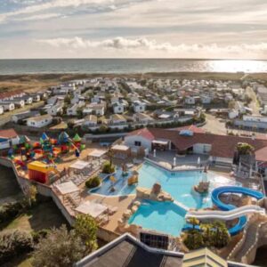 Camping avec parc aquatique et toboggans au Mobile home Sol a gogo
