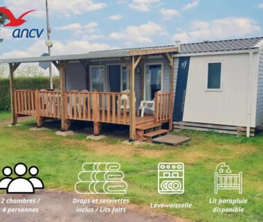 Mobilhome 4 pers – 2 ch – Centre Aquatique