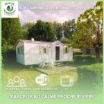 Parcelle au calme avec mobilhome et terrasse sur le camping Paris Eure gestion - Mobilhome 2 chambres 5 personnes au