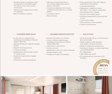 Intérieur avec kitchenette coin repas et chambre dans le Saint tropez-Gassin Bungalow LUXE 6 personnes