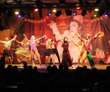 Salle de spectacle avec artistes en scène au Sevservices à La Réserve