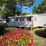 Allée et terrasse du mobil home dans le camping Superbe Mobil home 6-8 personnes (57)